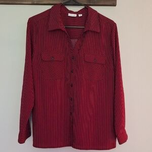 Kim Rogers Black and Red Striped Top